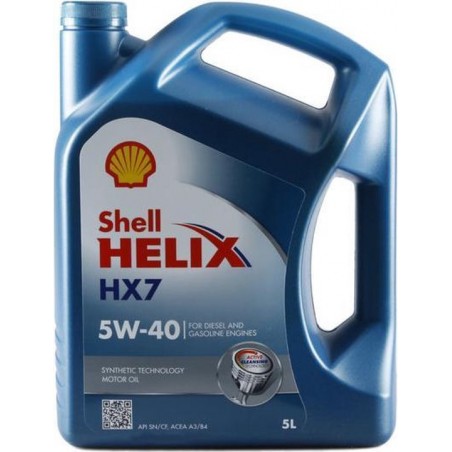 Shell Helix HX7 5W-40 - Motorolie - 5L
