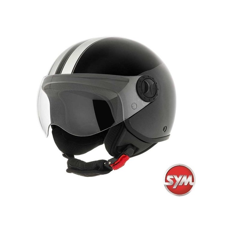 SYM-scooter-motor-jet-helm-glans zwart-L