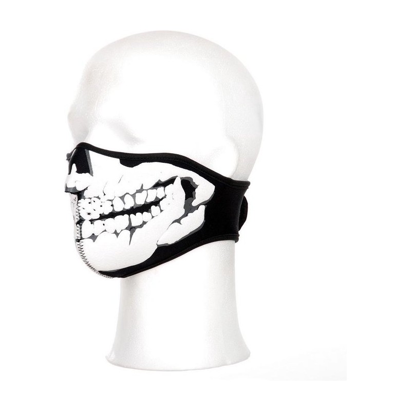 Biker Mask Neoprene Skull 3D zwart