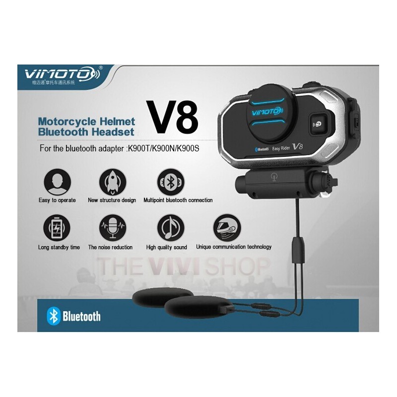 Vimoto v8 bleutooth motor communicatie systeem interphone intercom