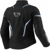 JET - Motorcycle jacket Ladies Textile Motorcycle Motorcycle jacket waterproof (3XL (18/20), Black / Blue)